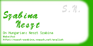 szabina neszt business card